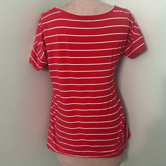 ⭐️ 2 for $15. Jones NY striped tunic blouse stretch comfy top - Picture 5 of 7